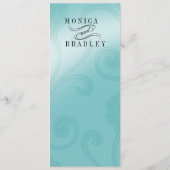 Le coquillage rêve l'aqua de menu de mariage de (Dos)