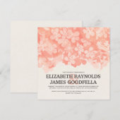 Le corail fleurit des invitations de mariage (Devant / Derrière)