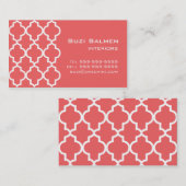 Le corail marocain rêve le carte de visite (Devant / Derrière)