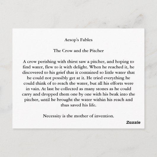 Le Corbeau et la carte postale de Pitcher (Dos)