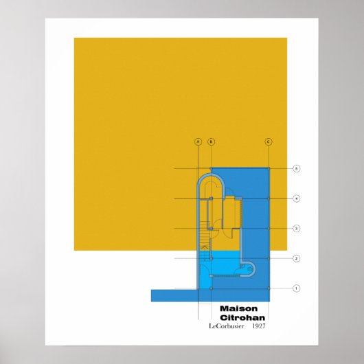 Le Corbusier Maison Citrohan Art Poster (Voorkant)