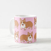 Le corgi modèle la tasse rose-clair (Devant gauche)