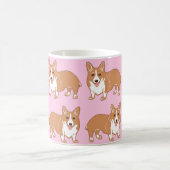 Le corgi modèle la tasse rose-clair (Centre)