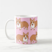 Le corgi modèle la tasse rose-clair (Gauche)