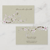 Le cornouiller fleurit carte de visite (Devant / Derrière)