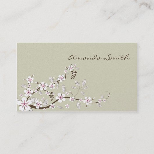 Le cornouiller fleurit carte de visite (Devant)