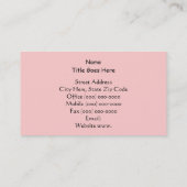 Le cornouiller rose de cartes de visite fleurit la (Dos)