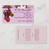 Le cosmétique entretient le carte de visite (Devant / Derrière)