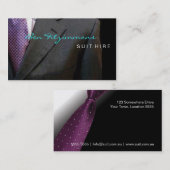 Le costume a conçu le carte de visite (Devant / Derrière)