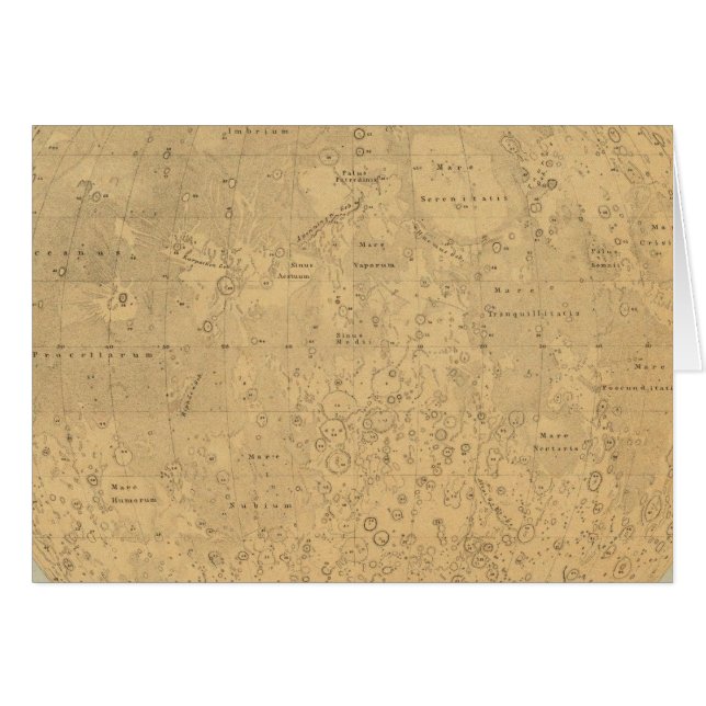 Le côté visible de la carte de surface de la lune (Devant horizontal)