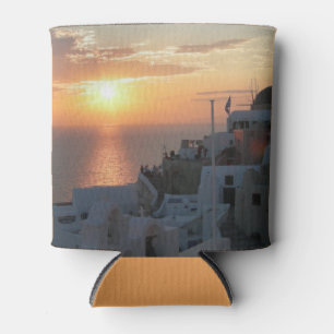 Le coucher du soleil de Santorini peut glacière