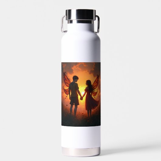 Le couple de fées d'amour Bouteilles d'eau (Avant)