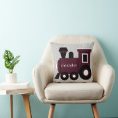 Le coussin du garçon mignon, train marron avec le (Chaise)