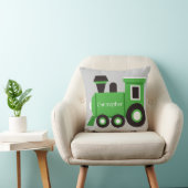 Le coussin du garçon mignon, train vert avec le (Chaise)