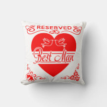 Le coussin du meilleur homme. Réservé au Best Man