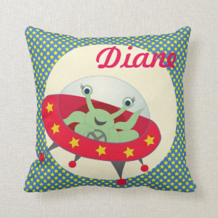 Le coussin d'UFO d'alien d'espace, personnalisent