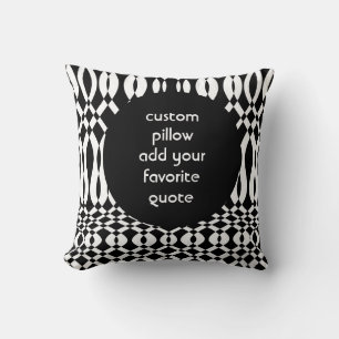 le coussin fait sur commande ajoutent votre noir