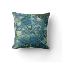 Le Coussin Kaleidoscope de la nuit étoilée de Van 