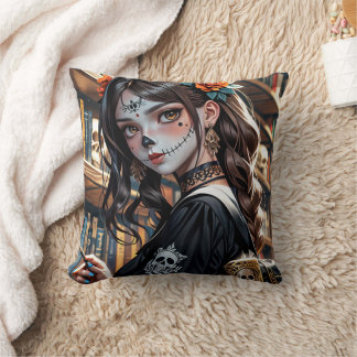 Le Coussin Kawaii Anime Skull Girl 03