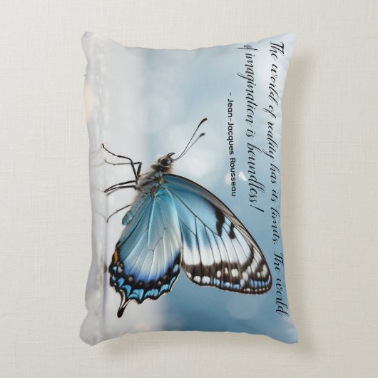 Le Coussin papillon bleu (Devant(Vertical))