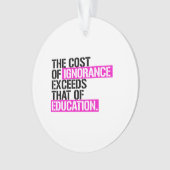 Le coût de l'ignorance dépasse celui de l'éducatio (devant)