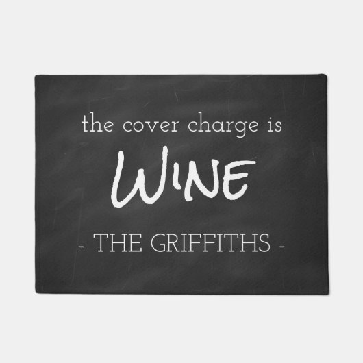 Le couvert est tapis de porte drôle de vin (Devant)