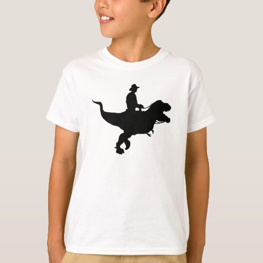 Le cowboy montant T-Rex badine le T-shirt (Devant)
