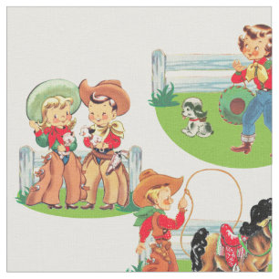Le cowboy occidental de cow-girl badine le tissu