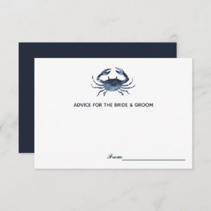 Le crabe bleu   Cartes de conseil Mariage Mariage