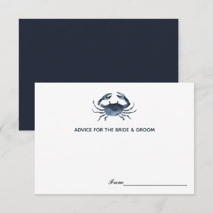 Le Crabe Bleu Cartes de conseils de mariage