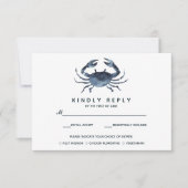 Le crabe bleu | Mariage RSVP avec choix de repas (Devant)