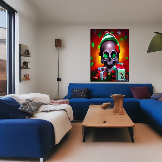 Le crâne de Noël | AI Art Poster