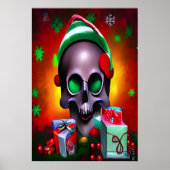 Le crâne de Noël | AI Art Poster (Devant)