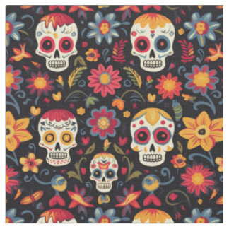 Le crâne de sucre Motif-Jour du tissu mort par le