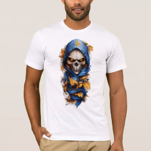 Le crâne et l'automne laisse T-shirt style tatouag