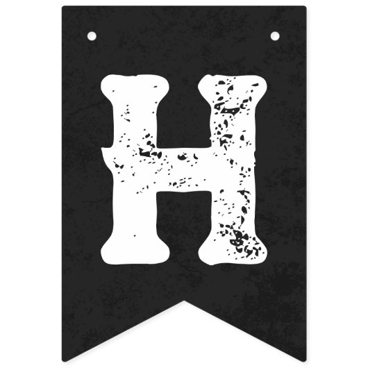 Le crâne et les os Bannière d'anniversaire d'Hallo (Deuxième drapeau)