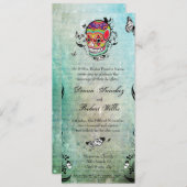 Le crâne muerte à la toiture et le Invitation aux (Devant / Derrière)