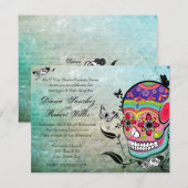 Le crâne muerte à la toiture et le Invitation aux  (Devant / Derrière)