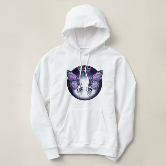 Le crâne Vaporwave bat Sweat - shirt à capuche 💀 (Design devant)