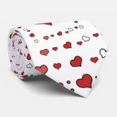 Le cravate des hommes soyeux de coeurs de (Roulé)