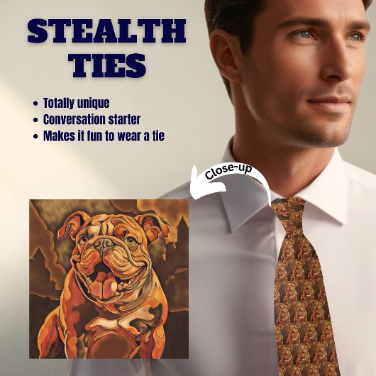 Le Cravate furtif de la nouveauté de Bulldog Lover