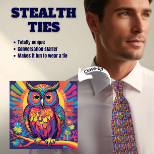 Le Cravate furtif du hibou coloré Lover