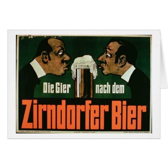 "Le Craving pour la bière de Zirndurfer" (lithium (Devant horizontal)