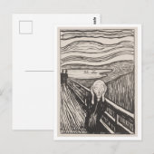 Le cri d'Edvard Munch, 1895 Carte postale (Devant / Derrière)
