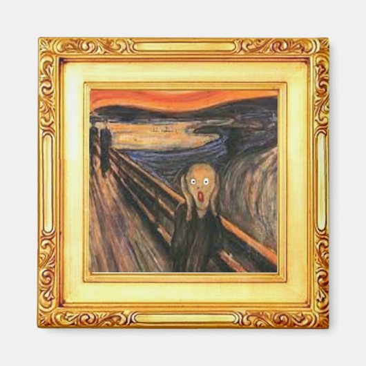 Le cri, le beau art par Edvard Munch Magnet (Devant)