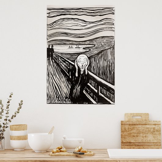Le cri par Edward Munch Poster (Cuisine)
