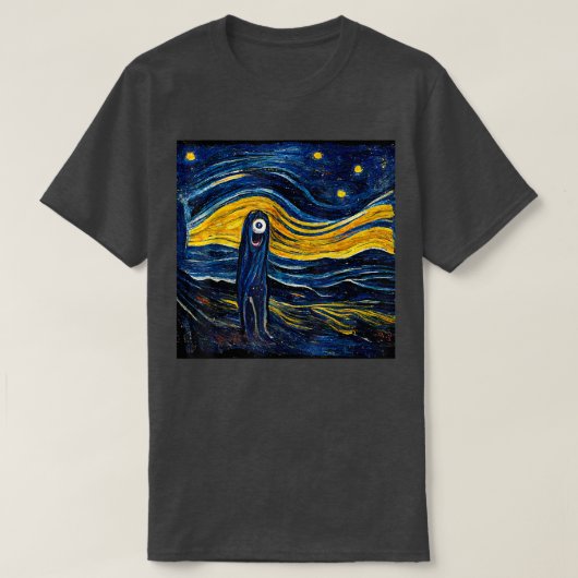 Le cri Starry Night T-Shirt Copie (Design devant)