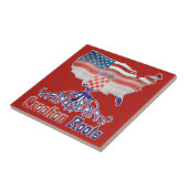 Le Croate américain enracine le carreau de (Côté)