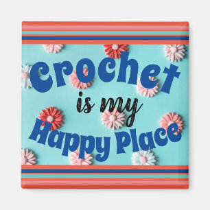 Le crochet est mon aimant heureux de carré