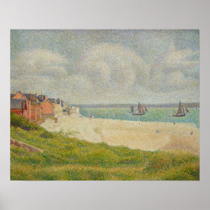 Le Crotoy-kijkend stroomopwaarts, 1889 Poster